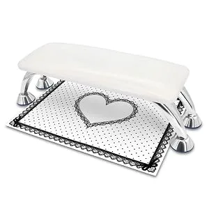 Nail Arm Rest with Nail Hand Rest Mat, Microfiber Leather Nail Armrest Manicure Hand Pillow Cushion for Nails Tech Use, White - nail pillow hand rest