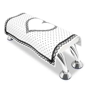 Nail Arm Rest with Nail Hand Rest Mat, Microfiber Leather Nail Armrest Manicure Hand Pillow Cushion for Nails Tech Use, White - nail pillow hand rest