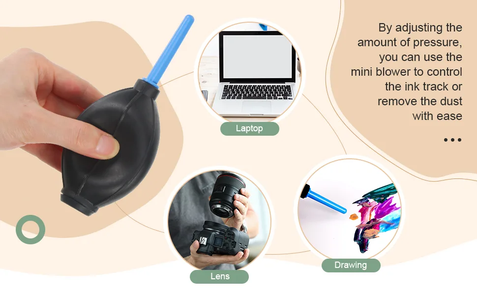 54 Pieces Alcohol Ink Blower Applicator Tool Set, Include Round Blending Tool Ranger Mini Blending Tool Air Blower Mini Ink Blower Felts Replacement Foams for Card Making Embossing Painting Rendering - product information 2