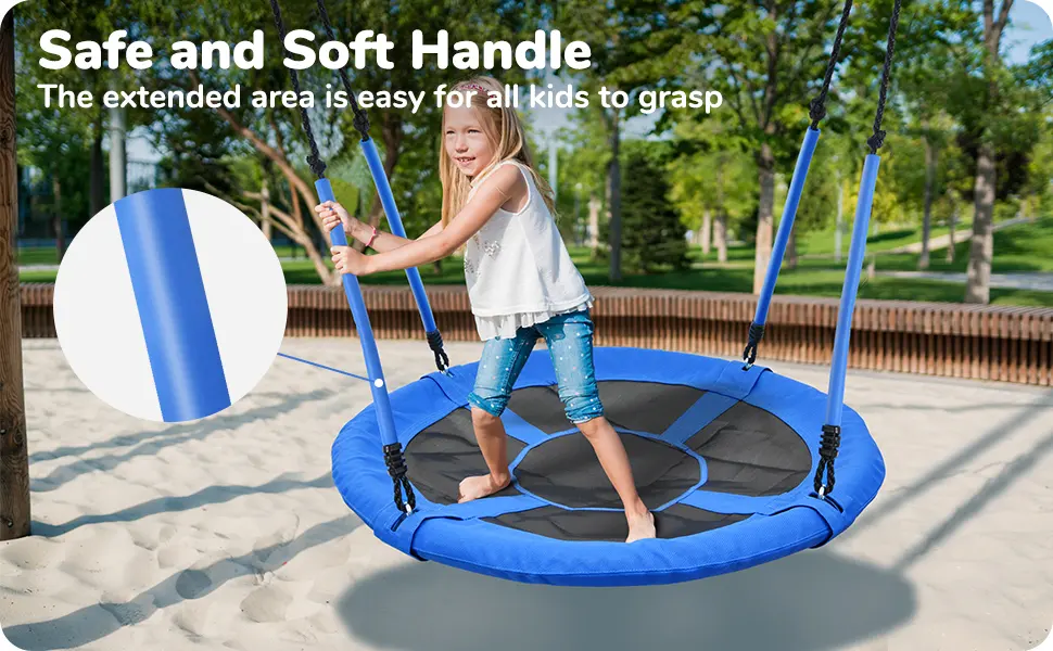 Trekassy 700lbs 40" Round Tree Swing with Handles for Kids Adults 900D Oxford Waterproof 2pcs Tree Hanging Straps - product information 11