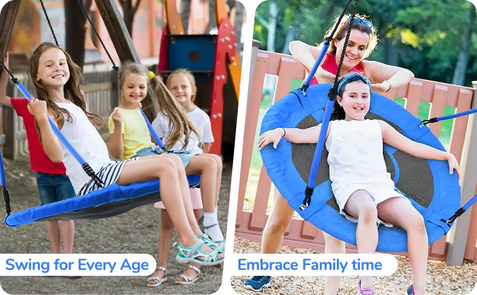 Trekassy 700lbs 40" Round Tree Swing with Handles for Kids Adults 900D Oxford Waterproof 2pcs Tree Hanging Straps - product information 13