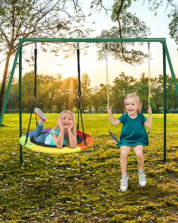 Trekassy 700lbs 40" Round Tree Swing with Handles for Kids Adults 900D Oxford Waterproof 2pcs Tree Hanging Straps - product information 4