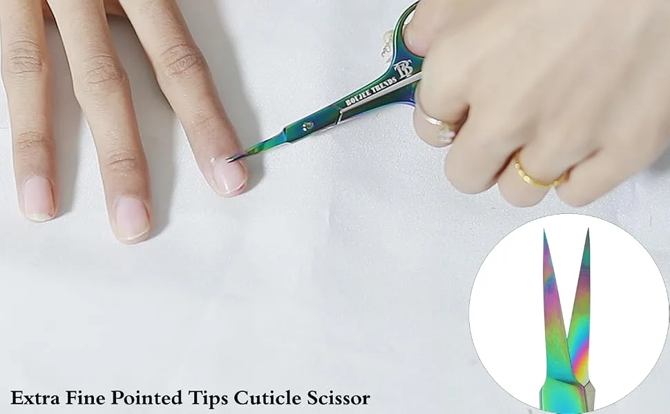 CUTICLE SCISSORS EYEBROW SCISSORS EYELASH SCISSORS MUSTACHE Multi PURPOSE SMALL MANICURE Scissors (CUTICLE SCISSORS) - Cuticle Scissors