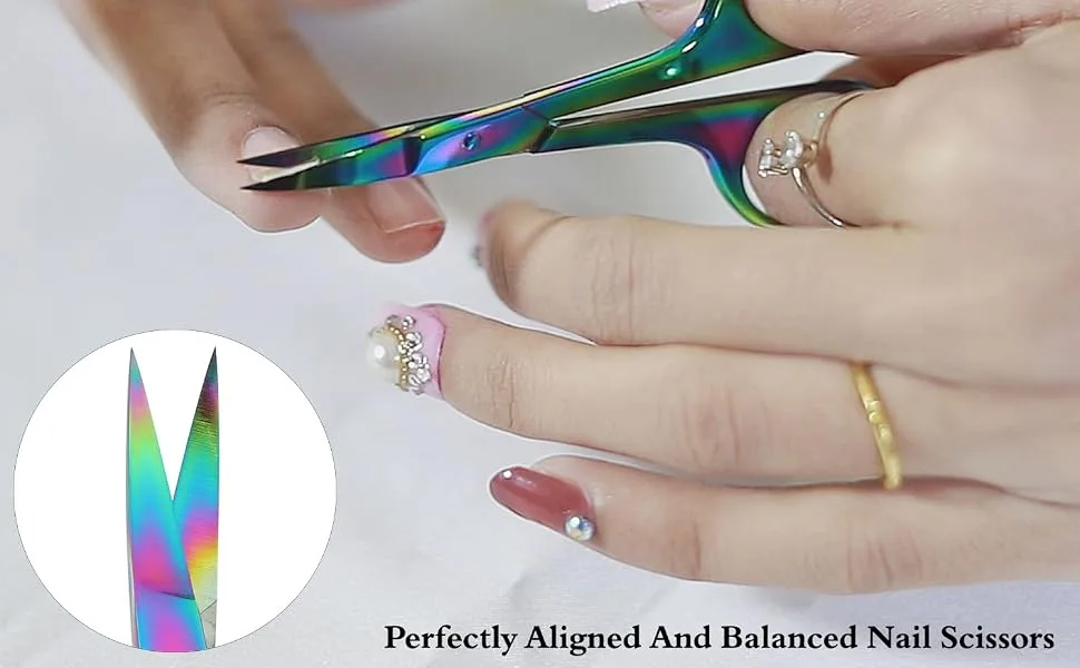 CUTICLE SCISSORS EYEBROW SCISSORS EYELASH SCISSORS MUSTACHE Multi PURPOSE SMALL MANICURE Scissors (CUTICLE SCISSORS) - Nail Scissors