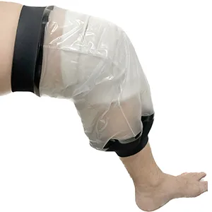 Knee Cast Cover for Shower Large Size Extended Version, Waterproof Shower Bandage and Cast Protector for Knee Replacement Surgery, Wound, Burns Watertight Protection Reusable (Large- 60cm Long) Large-60cm Long - knee cover for showering