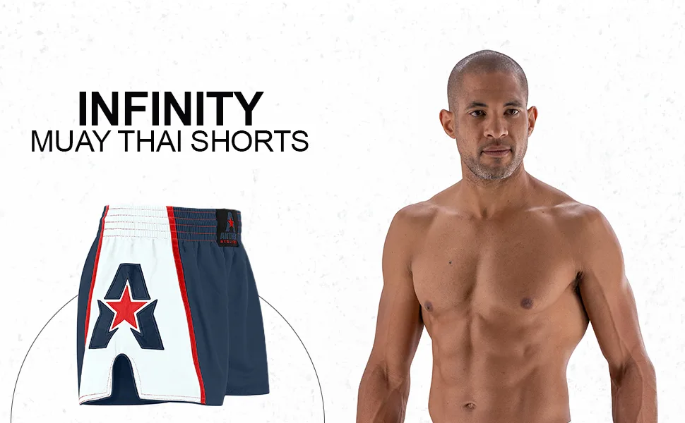 Anthem Athletics Infinity Muay Thai Shorts, Kickboxing Shorts, Boxing Shorts, Men Women Black, Grey & Red G2 Medium - Anthem Athletics Infinity Muay Thai Shorts_1