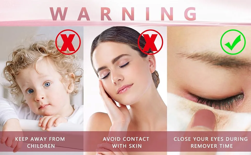 Eyelash Extensions Remover Cream,Low Irritation Fast Action Lash Extension Adhesive Remover for Sensitive Eyes(5g,Strawberry) strawberry-white - product information 3