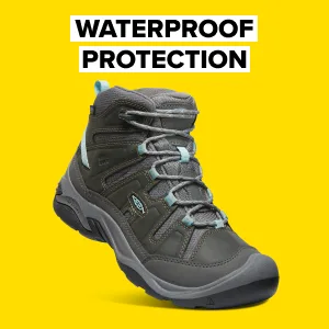 KEEN Women's Circadia Mid Height Comfortable Waterproof Hiking Boots 9.5 Steel Grey/Cloud Blue - waterproof protection