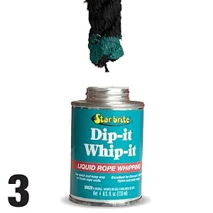 STAR BRITE Dip-It Whip-It Liquid Rope Whipping Clear 4 Oz - Star brite, Dip-it Whip-it, Liquid Rope Whipping, Climbing rope, Dock, Anchor, Line, Chain