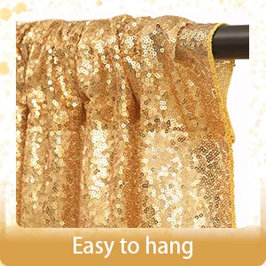 Gold Sequin Backdrop Curtain Panels Stage 2 Pieces 2FTx8FT Wedding Party Background Drapes 2 pcs-2ftx8ft Gold - sequin curtains