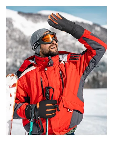 Achiou Ski Snow Gloves Winter Warm 3M Thinsulate Waterproof Touchscreen Men Women Black Medium - Winter Ski Gloves