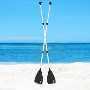 Goplus Adjustable Surf & SUP Paddle, 3-Piece Aluminum Alloy, Stand Up Paddleboard Paddles for Kayak Boat, Blcak 1-piece - goplus paddle