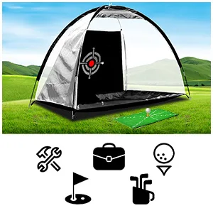 ASENVER White Golf Practice Net Set Golf Nets for Backyard Driving Golf Net with Hitting Mat Target Cloth and Carrying Bag Black, 6.6x4.4 FT - product information 3