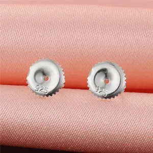 4-Pairs Screw Earring Backs,18K Gold Plated Sterling Silver Screw on Earring Backs Replacements for Diamond Earring Studs, Hypoallergenic Secure ScrewBacks for Threaded Post .032" White Gold 4 Pairs - screw earring backs