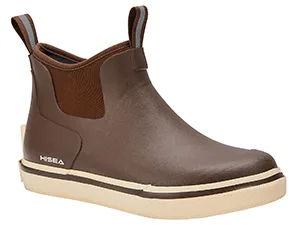 HISEA Men's Deck Boots Saltwater Fishing Booties Waterproof Ankle Rain Boots High Traction 11 Grey - deck boot for men
