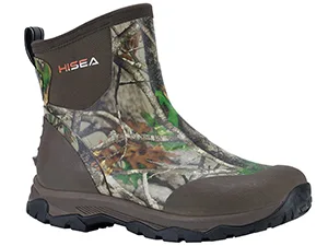 HISEA Men's Deck Boots Saltwater Fishing Booties Waterproof Ankle Rain Boots High Traction 11 Grey - rain boots