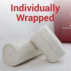 Premium Elastic Bandage Wrap with Self-Closures - Ourmed 3 Size (6''/3''/2) Cotton Latex Free Compression Bandage Wrap, Washable & Reusable - elastic bandage wrap