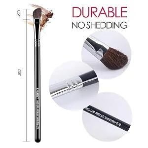 Angled Blending Eye Brush Premium Eyeshadow Brush Synthetic Eye Makeup Brush,Flawlessly Blending,Highlighting and Eyeshadow Color Application - MEDIUM ANGLED SHADING BRUSH