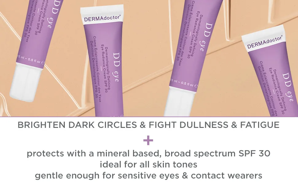 DERMAdoctor DD Eye Dermatologically Defining Eye Radiance Cream SPF 30, 0.5 oz - DD Eye Radiance Cream SPF 30