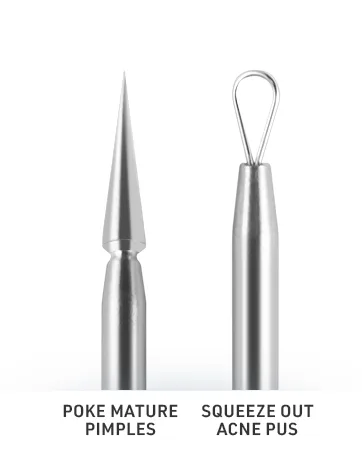 LitBear Pore Prep Tool, Blackhead Remover Pimple Popper Tool Kit, Stainless Steel Blackhead Extractions Tool for Acne, Whitehead Popping, Blemish, Comedone - Poke mature pimples