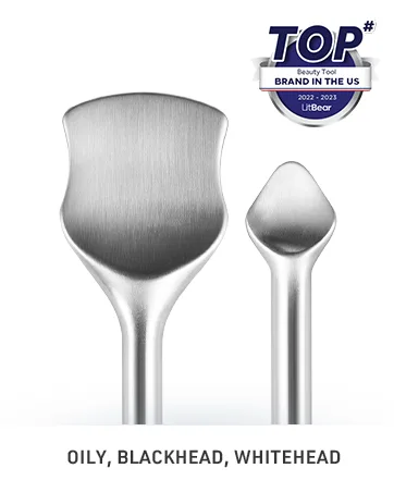LitBear Pore Prep Tool, Blackhead Remover Pimple Popper Tool Kit, Stainless Steel Blackhead Extractions Tool for Acne, Whitehead Popping, Blemish, Comedone - Pore prep tool
