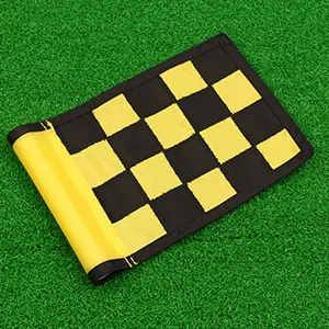 Golf Flag,Green Golf Flags,Solid Nylon and Checkered Training Golf Putting Green Flags, Indoor Outdoor Backyard Garden Portable Golf Target Flags,8.7inch*6inch (White-Red) - golf flags for backyard green driving range small mini size golf flag checkered flag black yellow