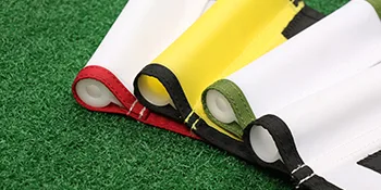 Golf Flag,Green Golf Flags,Solid Nylon and Checkered Training Golf Putting Green Flags, Indoor Outdoor Backyard Garden Portable Golf Target Flags,8.7inch*6inch (White-Red) - golf flags inserted tubes golf flags four in one set putting green flag for backyard mini size flags