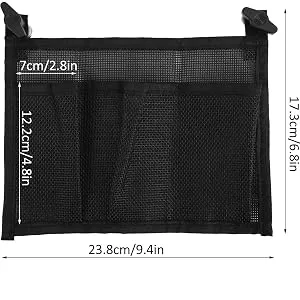 Alomejor Storage Mesh Bag Durable Black Nylon Storage Bag Marine Boat Organizer Pouch Bag for Marine Boat Canoe Kayak - product information 19