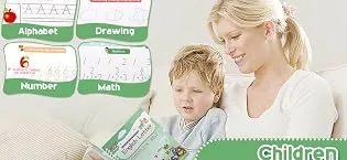 Magical Handwriting Workbooks Practice Copybook, Magic Calligraphy That Can Be Reused Handwriting Copybook Tracing Book (A4+Enlarged 4books+Pens) - Magical Handwriting Workbooks Practice Copybook