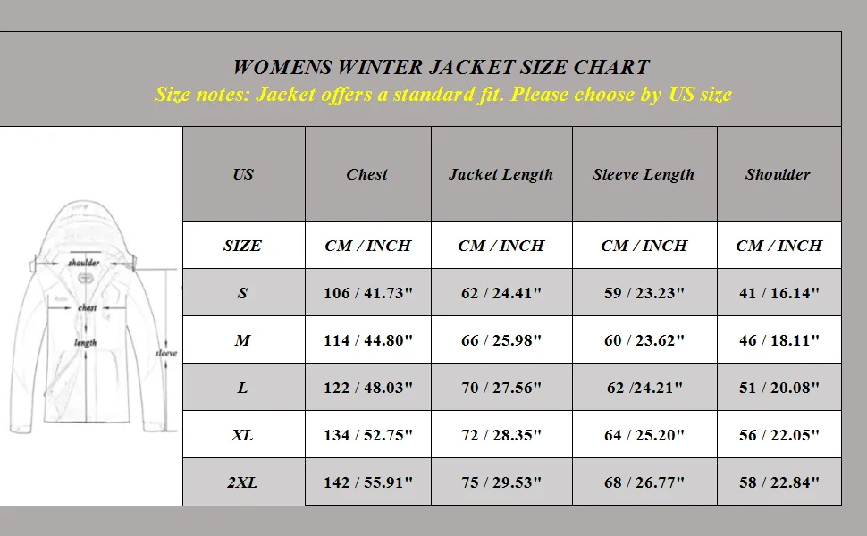 INVACHI Womens Ski Jacket Waterproof Warm Winter Snow Coat Mountain Windbreaker Hooded Raincoat Jacket Red Small - size lable