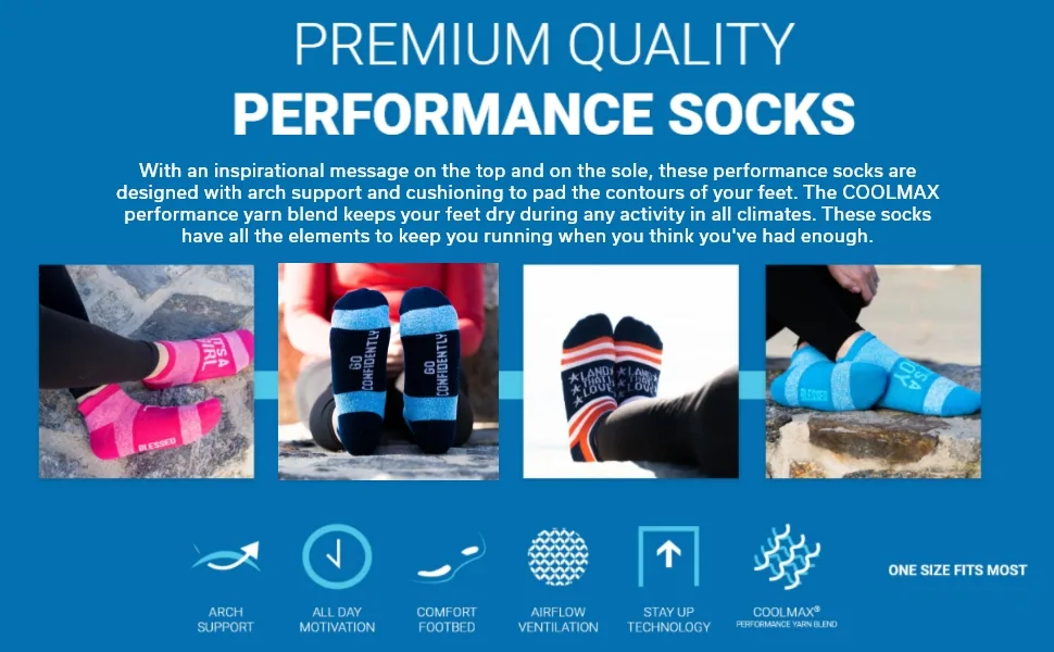 Gone For a Run Inspirational Athletic Running Socks | Women's Woven Low Cut | Inspirational Slogans | Over 25 Styles Mother Runner (Teal) - Socrates performance socks