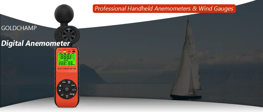 Digital Illuminance Meter Light Meter Handheld, 1400,000Lux Photometer Luxmeter with Backlight Data Hold, Measuring Temperature, 270 Rotatable Light Detector for LED Light,Plants,Outdoor Photography - GOLDCHAMP Anemometer with WBGT Alarm
