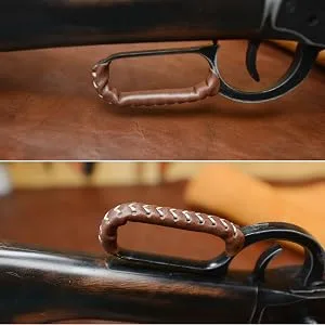 WAYNE'S DOG Leather Lever Wrap for Lever Action, Handcrafted 4-inch Brown-Buffalo Leather - product information 2