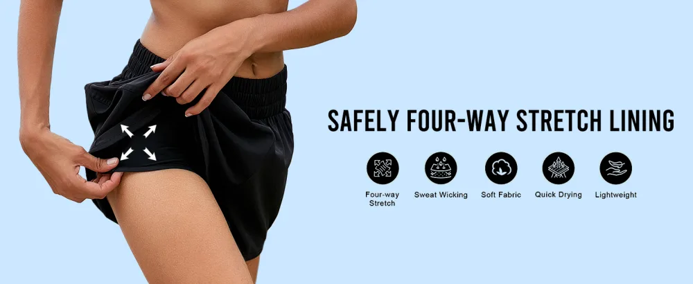 Blooming Jelly Womens High Waisted Running Shorts Athletic Workout Shorts Quick Dry Pants with Zipper Pocket Medium Black - product information 6