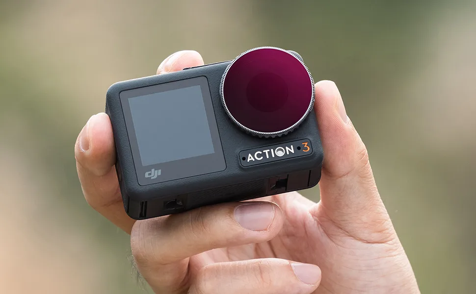 K&F Concept Osmo Action 3 ND8/PL Lens Filter, 28 Multi-Coated Neutral Density & Polarizing Effect 2-in-1 Filter Compatible with DJI Osmo Action 3 ND8&PL - KF01.2128