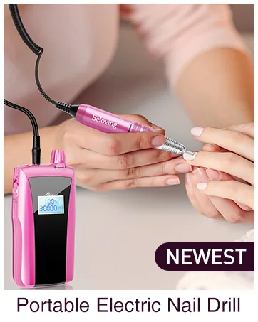 Beloving Electric Nail Drill with 5000mAh Power Bank,Electric Nail File for Acrylic Nails, Portable Nail Drill Kit with Nail Drill Bits and Sanding Bands Black - nail drill