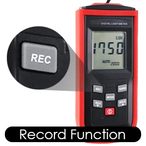 Digital Light Meter Illuminance Lux Meter with Record Function, 0200,000 Measurement Range Flexible Sensor Light Tester for Photography, Plants, Indoor, Outdoor - product information 4