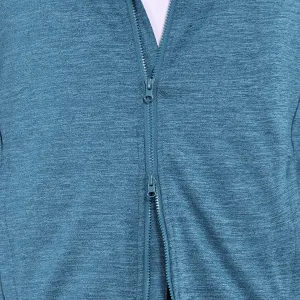 BALEAF Men's Lightweight Athletic Jacket Long Sleeve Quick Dry Running Workout Shirts Full Zip UPF50+ Hoodie Hiking A-blue Small - SEPARATING ZIPPERS
