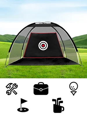 ASENVER Black Golf Nets for Backyard Golf Practice Net Golf Hitting Net Training Aids with Target Cloth and Carrying Bag 6.6 FT - product information 3