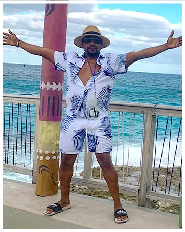 EUOW Men's Hawaiian Shirts and Shorts Set 2 Pieces Button Down Short Sleeve Beach Vacation Outfits Yzbl Medium - product information 23