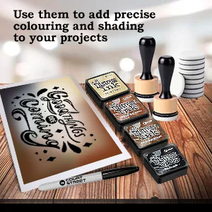 Tim Holtz Ranger Distress Ink Mini Pads Set Multi-Color with 1 Mini Ink Blending Tool Set + 20 pcs. Replacement Foams + Black Permanent Marker  Arts, Crafts, Scrapbooking Supplies Kit 3 - Tim Holtz Distress Mini Ink Pad with Ink Blending Tool and Replacement Foam