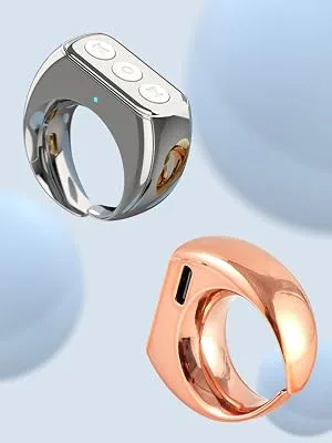 CKG Tiktok Bluetooth Remote Control, Smart Finger Remote for iPhone2022 Design, Ultra-Long Standby and Quick Charging, More Stylish TIK Tok Remote Compatible with iOS and Android - Snow White - tik tok scrolling ring
