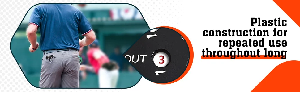 Deekin 4 Wheel Umpire Indicator Umpire Clicker Umpire Gear Baseball Clicker Outs Innings Balls and Strike Clicker for Softball 12 - product information 3