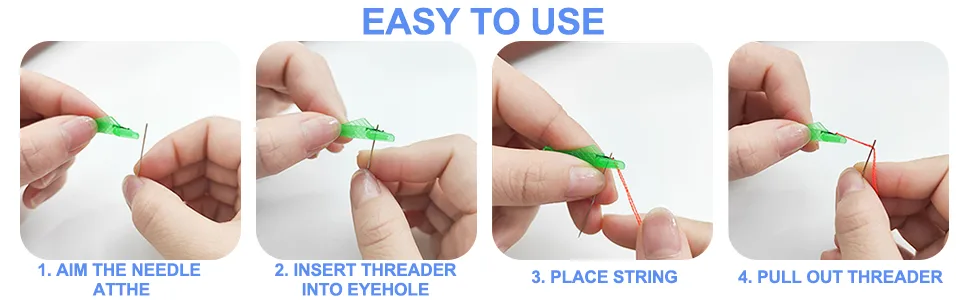 10 Pcs Sewing Machine Needle Threaders, Fish Type Needle Threader, Quick Sewing Machine Loop Needle Threaders Tool, Automatic Sewing Needle Threader Green - product information 3