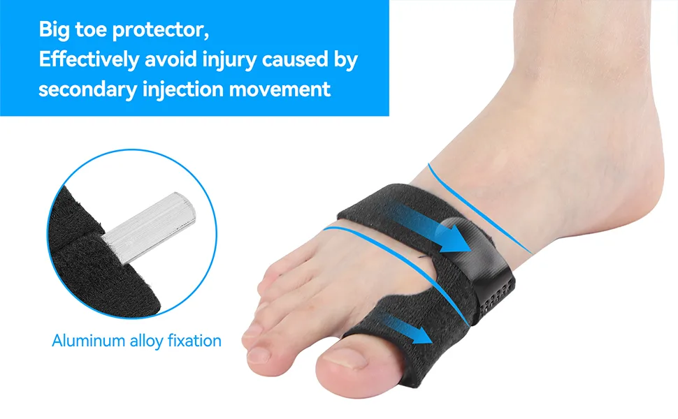 Toe Brace, Multi Adhesive Toe Fracture Fixator, Hallux Valgus Correction Splints, Toe Protectors Support Brace for Men Women(Black) - product information 4