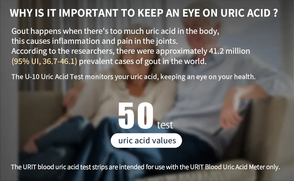 URIT Uric Acid 50 Test Strips (Test Strips Only) for URIT Uric Acid Monitor. 2 Boxes Total, 25 Test Strips Per Box. (Includes 50 Test Strips and 50 lancets.) - product information 4