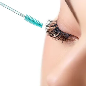 100PCS Crystal Mascara Wands Disposable Eyelash Eyebrow Spoolie Brush for Makeup Eyelash Extensions(Blue) - Spoolie Brush