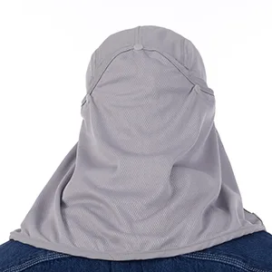 USHAKE Sun Cap Fishing Hat Baseball Cap with Face Neck Cover Flap Dark Grey - fishing hat
