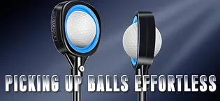 CHMAPKEY 9Ft / 15Ft Two-Sided Golf Ball Retriever Pro Version - Black Coating Aluminum Alloy Telescopic Golf Ball Picker with Comfortable Polyurethane Hand Grip - 44989