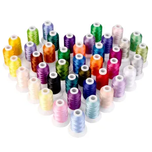 ShinyStitch 82 Spools Polyester Embroidery Machine Thread Kit, 500M (550Y) Each Spool, Embroidery kit for Brother, Babylock, Janome, Singer, Pfaff, Husqvarna & Bernina Embroidery Sewing Machine 82-Spool - 42colors